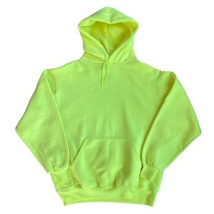 Jerzees neon yellow pullover hoodie